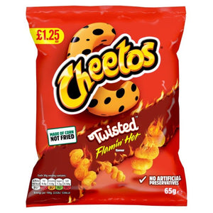 
            
                Load image into Gallery viewer, Cheetos Twisted Flamin&amp;#39; Hot Snacks (65g)
            
        