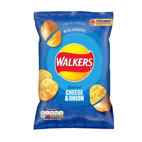 Walkers Cheese and Onion Crisps (70g)