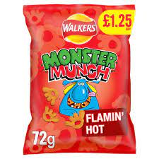 Walkers Monster Munch Flamin' Hot Snacks (72g)